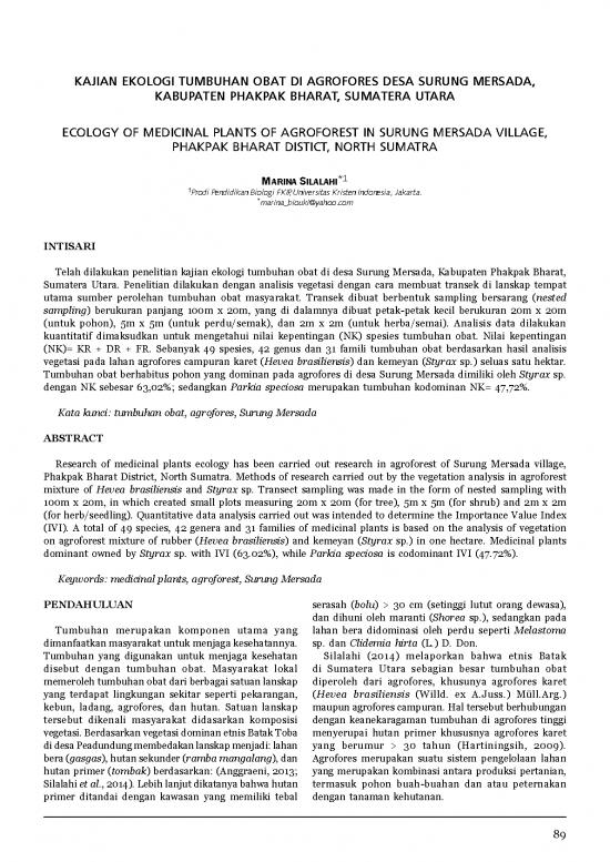 picture1_Ekologi Kuantitatif Pdf 62239 | Kajian Ekologi Tumbuhan Obat (jurnal Biologi 19)
