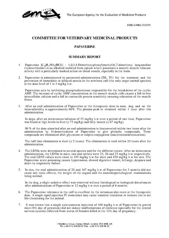 picture1_Report Pdf 63460 | Papaverine Summary Report Committee Veterinary Medicinal Products En