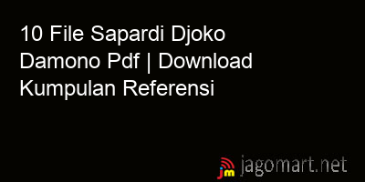 picture 10 File Sapardi Djoko Damono Pdf | Download Kumpulan Referensi