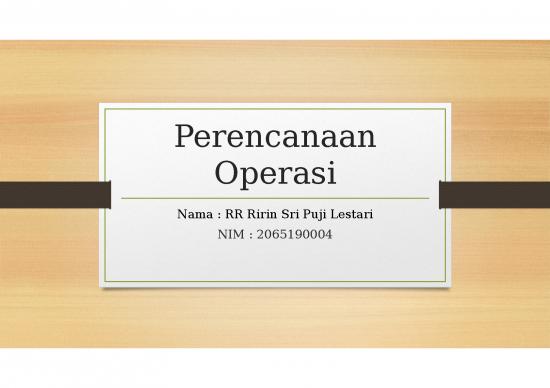 picture_Manajemen Waktu Ppt 64572 | 02perencanaan Operasi By Ririn