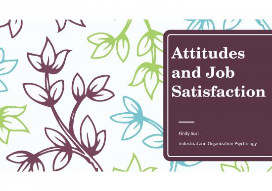 picture Ppt Evaluation 65795 | Attitudes And Job Satisfaction Findy