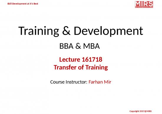 picture Powerpoint Presentation Introduction 66035 | Bba Mba Training And Development Lec 161718 Transfer Of Training