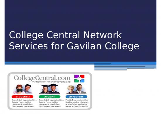 picture_Career Portfolio Powerpoint Examples 65796 | College Central Network Services For Gavilan College