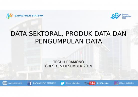 picture Power Point Statistik 64467 | Data Sektoral, Produk Data Dan Pengumpulan Data Gresik 1