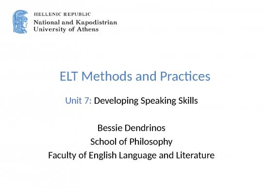 picture Communication Ppt 65928 | Elt Methods Dendrinos Speaking