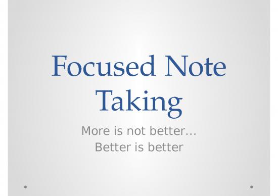 picture Effective Presentation Ppt 66309 | Focused Note Taking