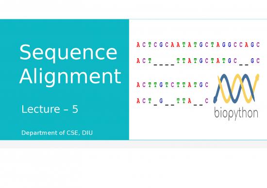 picture_Pairwise Sequence Alignment Slideshare 66803 | Lecture 5 Sequence Alignment
