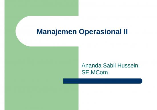 picture Manajemen Operasional Ppt 64300 | Manajemen Operasional Ii Week1