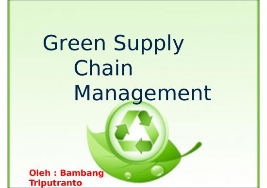 picture Ppt Manajemen Keuangan 64400 | Materi 2 Green Supply Chain Management