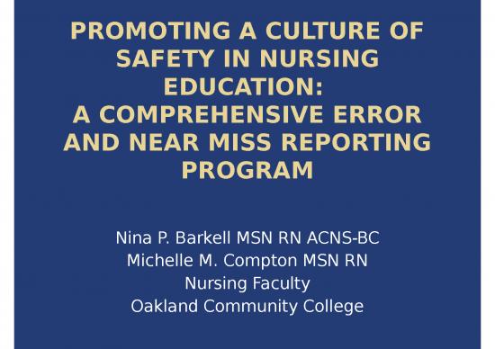 picture Powerpoint For Students 66660 | Promoting A Culture Of Safety In Nursing Education