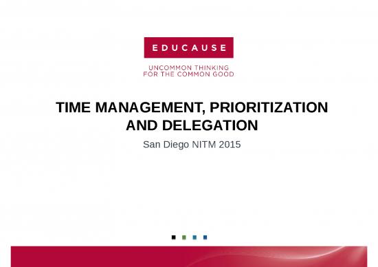 picture Time Management Presentation 65768 | San Diego Nitm 2015 Time Mgmt   Presentation Official