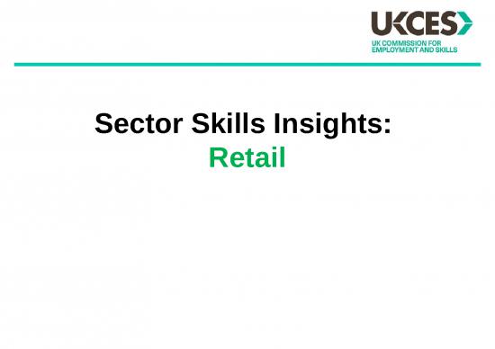 picture Powerpoint Presentation Introduction 65649 | Sector Skills Insights Retail Summary Slide Pack