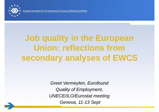 picture Ppt Job Interview Presentation 66479 | Session 8   Eurofound Work On Job Quality Indices   Eurofound