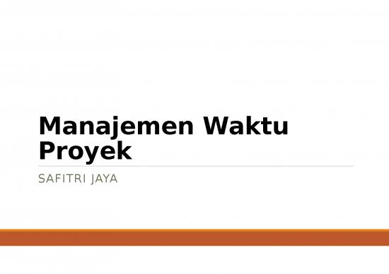 picture Manajemen Waktu Ppt 64631 | Slide Ifa403 Pertemuan 7 Manajemen Waktu Proyek