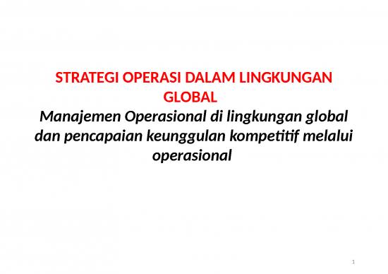 picture Manajemen Operasional Ppt 64274 | Strategi Operasi Dalam Lingkungan Global