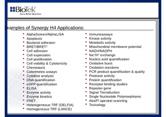 picture_Enzyme Assay Slideshare 66793 | Synergy H4 Applications