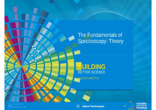 picture_Company Presentation Templates 67162 | 5991 6594 Agilent Spectroscopy Theory En
