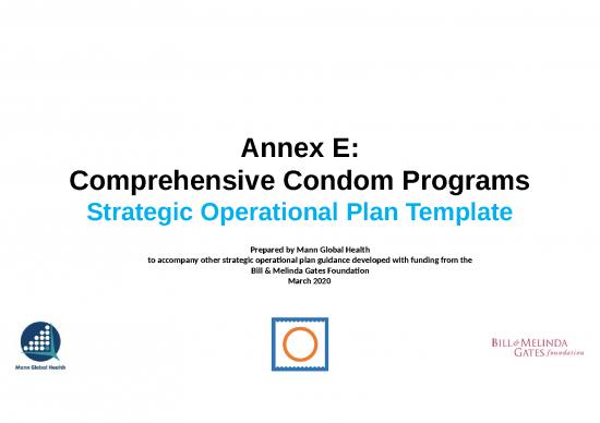 picture Planning Ppt 68909 | Annex E Guide  Template For Presenting Strategic Operational Plan