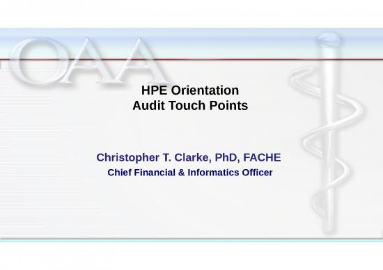picture Ppt Budget 68440 | Clarke Hpe Orientation Audit Touch Points