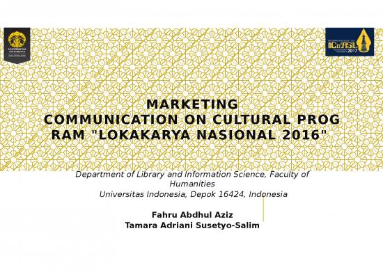 picture Marketing Ppt 67315 | Day 1 Session 03 Icoasl 2017 Uin Sunan Kalijaga Fahru Abdhul Aziz Tamara Adriani Susetyo Salim Indonesia