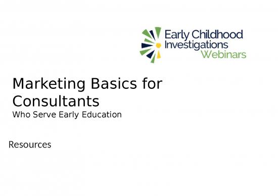 picture Marketing Ppt 67879 | Handout Marketing Basics For Consultants Resources