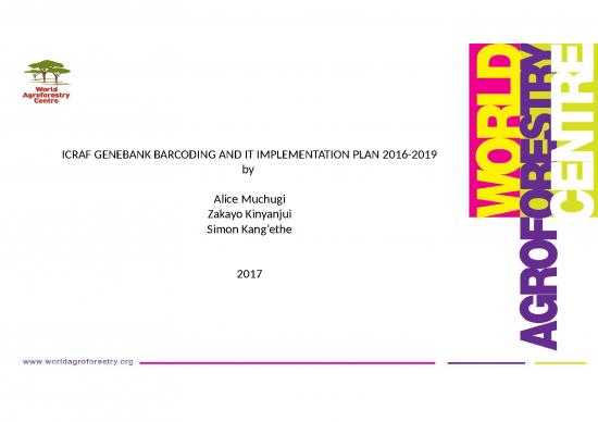 picture Training Plan Ppt 68459 | Icraf Genebank Automation Plan 2017 2020