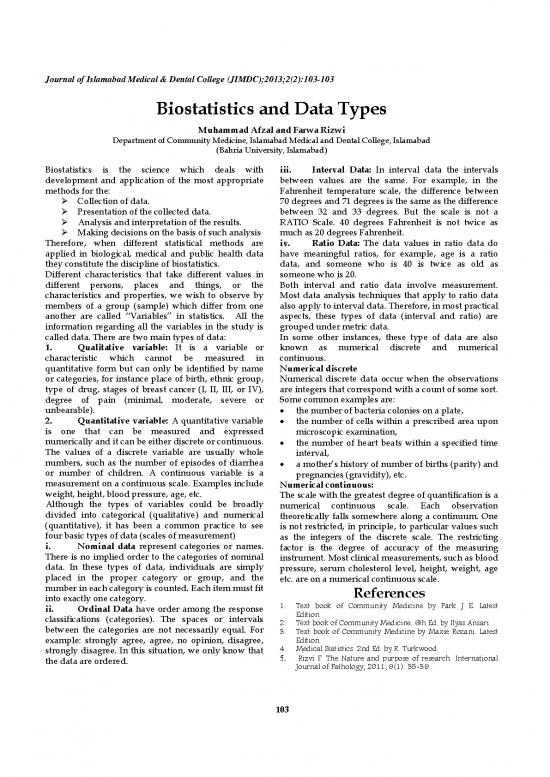 picture1_Statistical Methods Pdf 68569 | J Islamabad Med Dent Coll 2013 2 2 103