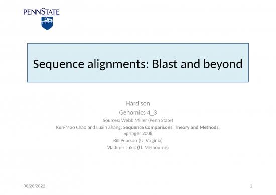 picture Pairwise Sequence Alignment Slideshare 68136 | Lesson4 3 Alignments Blast Beyond