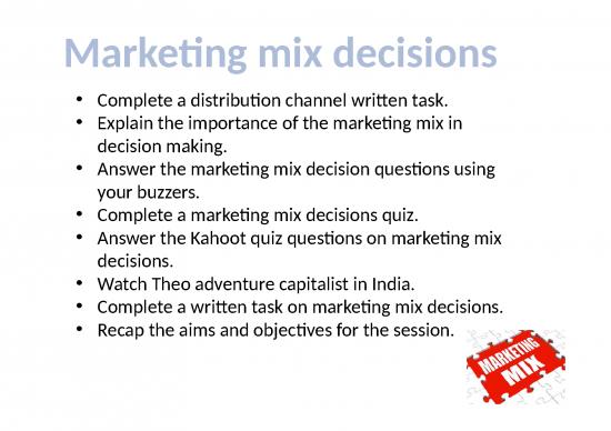 picture Marketing Ppt 67545 | Marketing Mix Decsions
