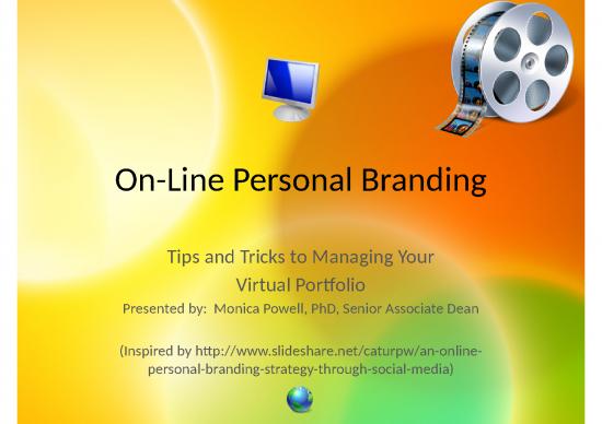 picture Market Ppt 68489 | On Line Personal Branding
