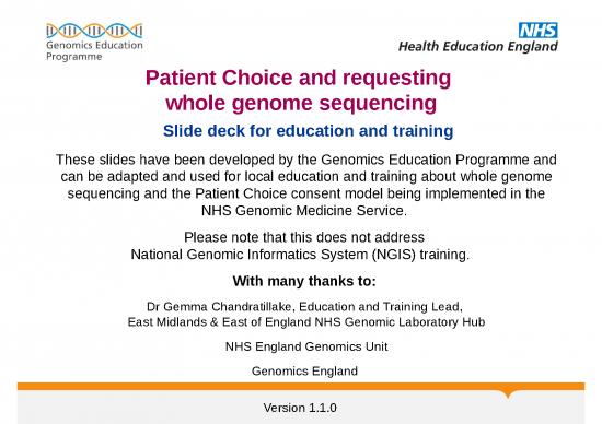 picture Genome Sequencing Slideshare 68235 | Patient Choice Gep Slide Deck V0 Nov 20