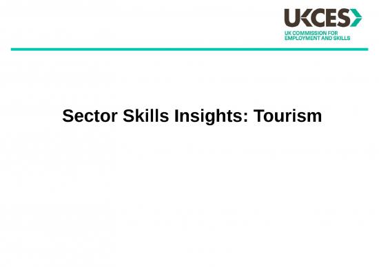 picture_Strategy Presentation 68641 | Sector Skills Insights Tourism Summary Slide Pack