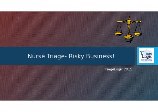 picture_Nurse Ppt 67043 | Teletriage Nursing Risky Business