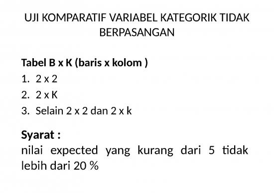 picture Chi Square Test Ppt 68976 | Uji Komparatif Variabel Kategorik Tidak Berpasangan Chi Square Fisher Ks