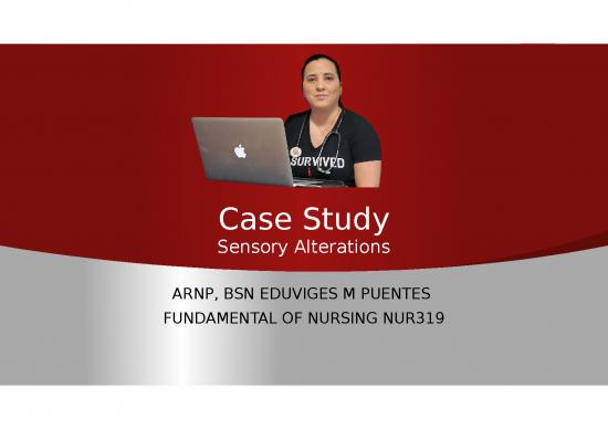 picture Nursing Theories Ppt 68223 | Week 2 Case Study Sensory Alterations