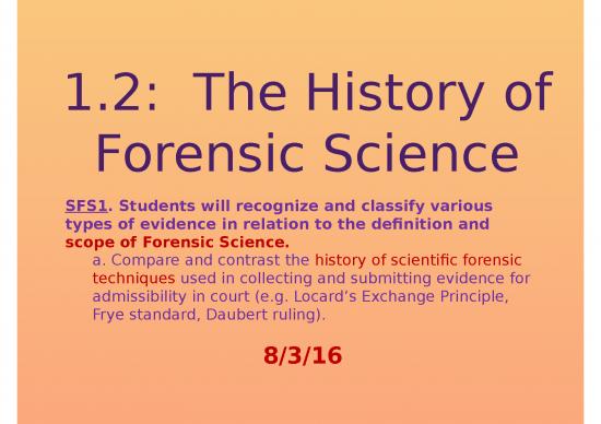 picture Science Ppt 70808 | 2  Powerpoint  History Of Forensics