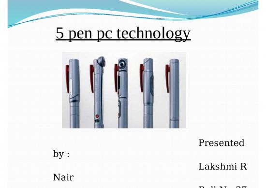 picture Technology Ppt 42319 | 5 Pen Pc Technology Presentation