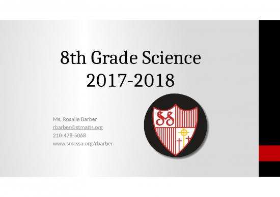 picture Science Ppt 70463 | 8th Grade Parent Presentation