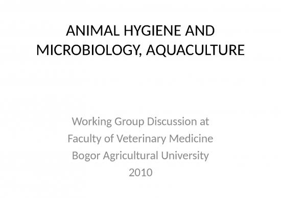 picture_Lecture Ppt 70413 | Animal Hygiene And Microbiology