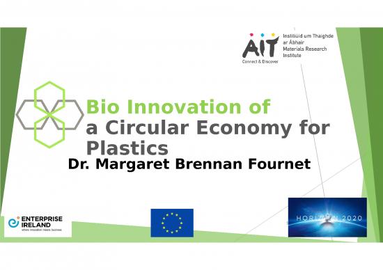 picture Company Presentation Templates 71370 | Bio Innovation Of A Circular Economy For Plastics 5 Min Mbf 1
