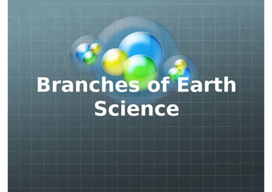 picture Science Ppt 70802 | Branches Of Earth Science 1