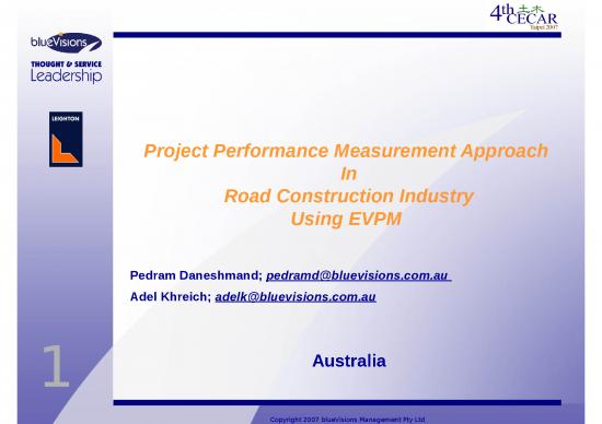 picture1_Report Ppt 71017 | Earned Value & Its Application In Road Construction 4th Cecar Conference