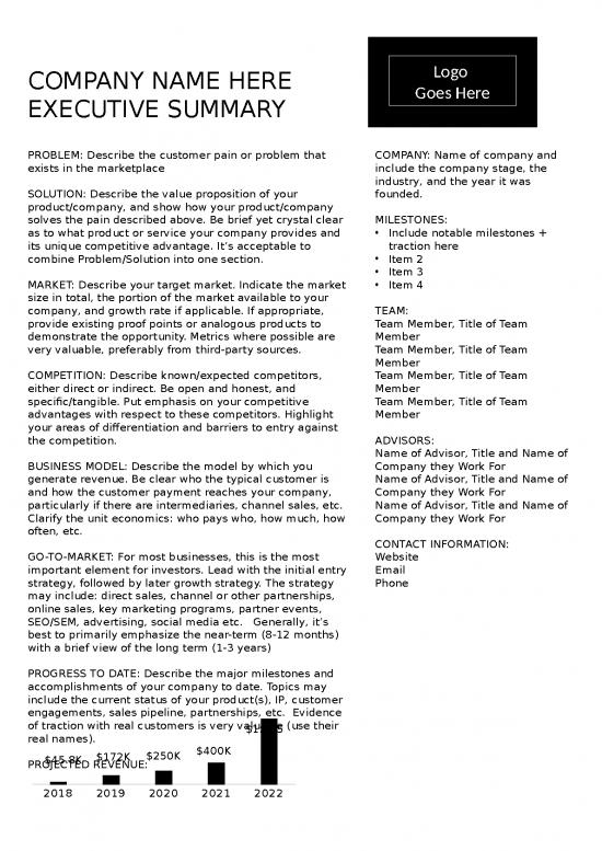 picture Executive Summary Ppt 71020 | Executive Summary Template 1