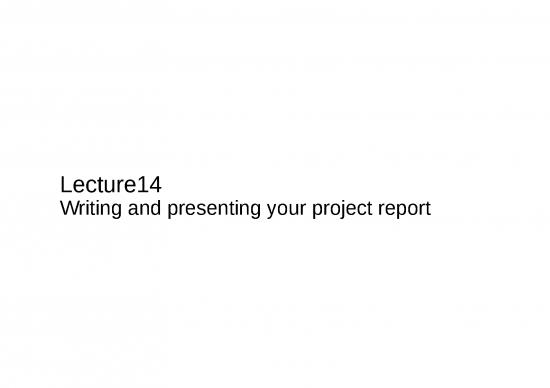 picture Ppt Report Writing 70946 | Lecture 14 Writing And Presenting Your Project Report