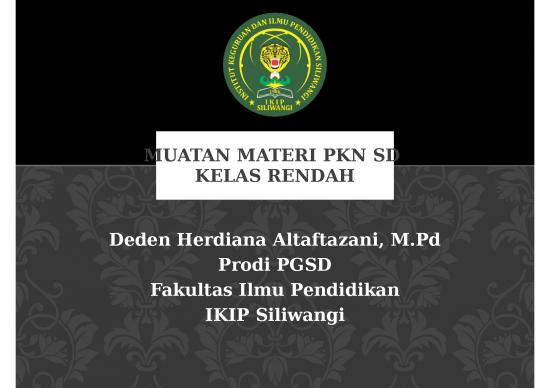 picture_Materi Kelas I | Muatan Materi Pkn Sd Kelas Rendah