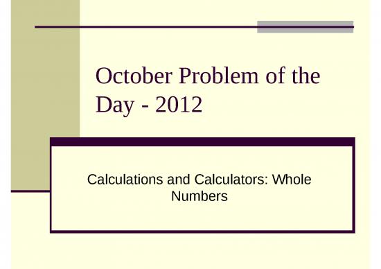 picture_Powerpoint For Students 69798 | October Problem Of The Day 2012