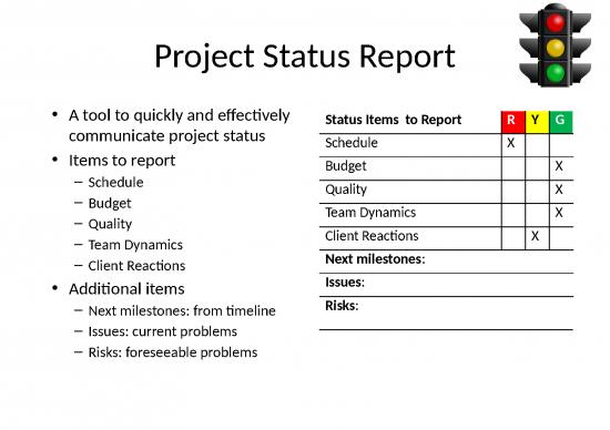 picture Report Ppt 71030 | Project Status Report