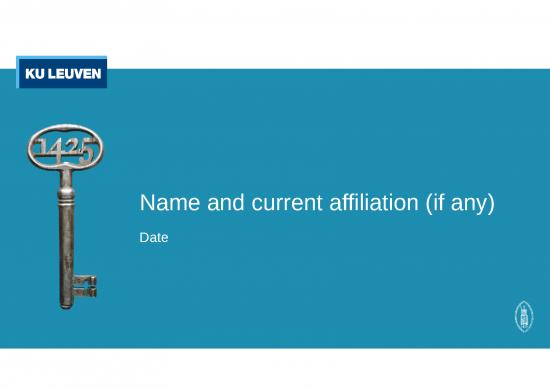 picture Science Ppt 70326 | Sim2 Template Presentation Your Name Date Ku Leuven Template