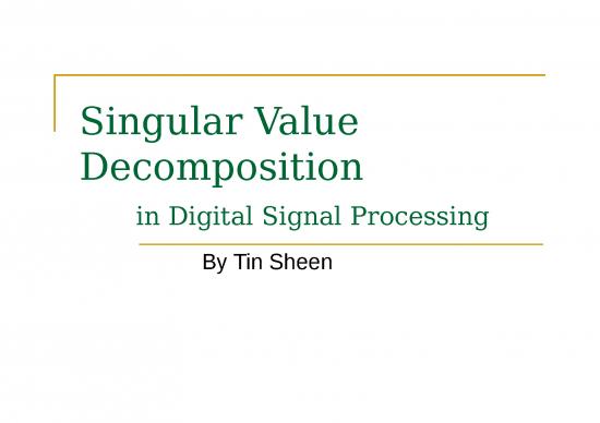 picture Digital Signal Processing Applications Ppt 70345 | Svdsignal