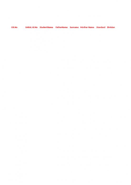 picture_Excel Sheet Download 6549 | Student Data Sheet - Standar Format
